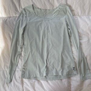 Lightweight pale mint ON running shirt